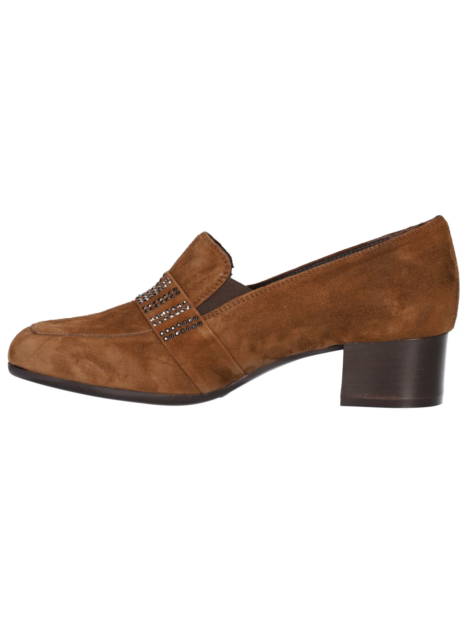 Mocassino tacco largo Melluso da donna marrone