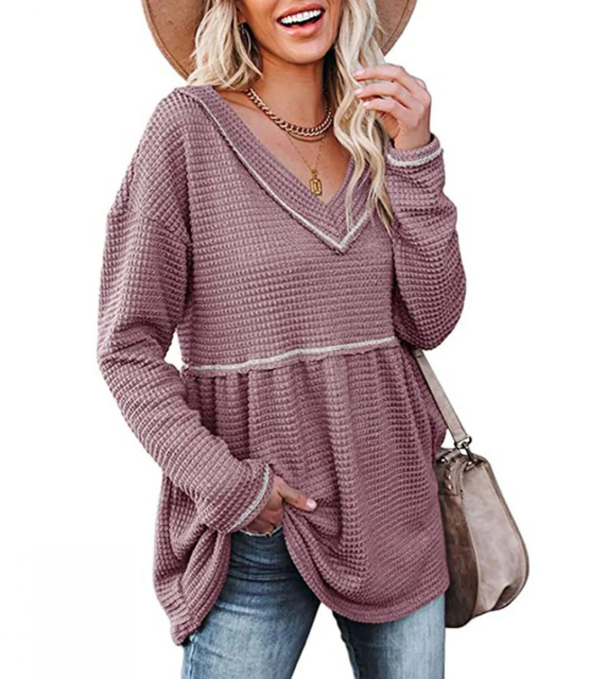 Moda Donna Camicetta Autunno Inverno Vneck Maglietta a pieghe Gonna Elegante Camicetta lunga Top manica lunga Donna Blusa Mujer