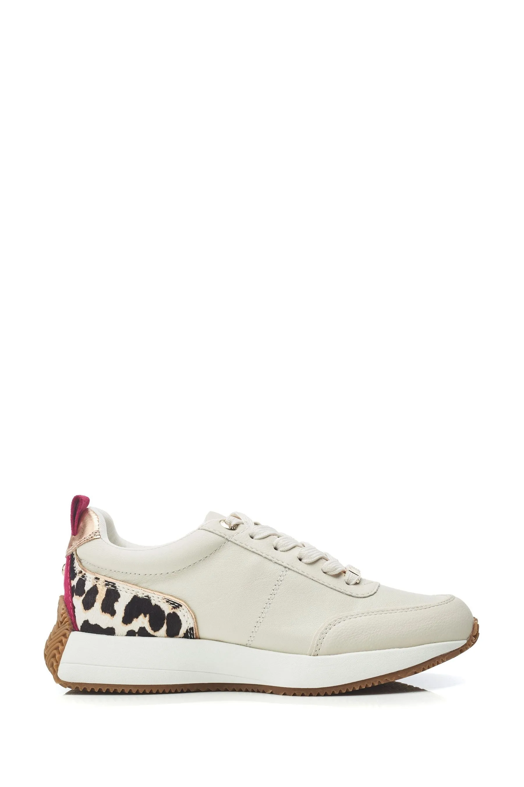Moda in Pelle Bianco - Athenea - Pizzo - Scarpe da corsa con suola spessa