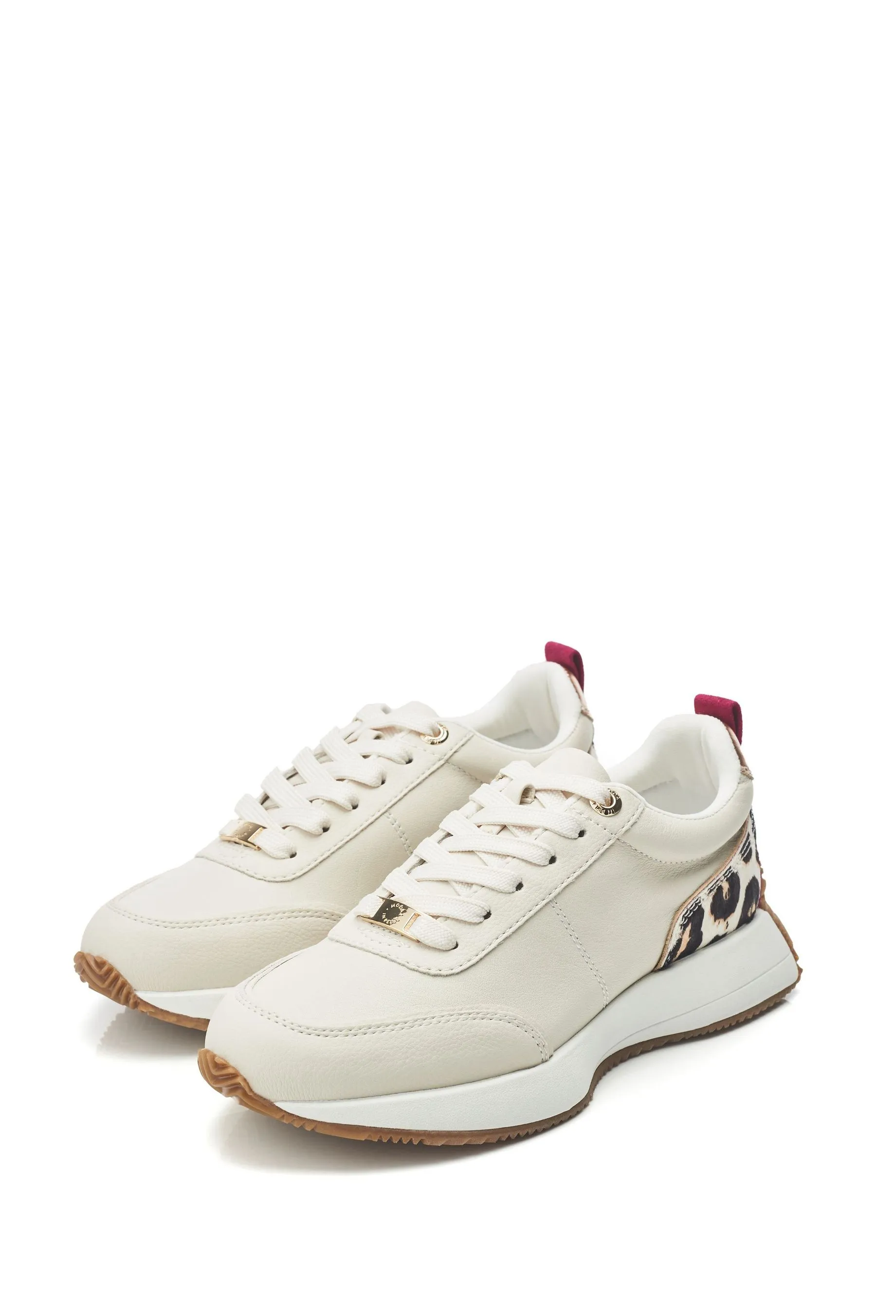 Moda in Pelle Bianco - Athenea - Pizzo - Scarpe da corsa con suola spessa