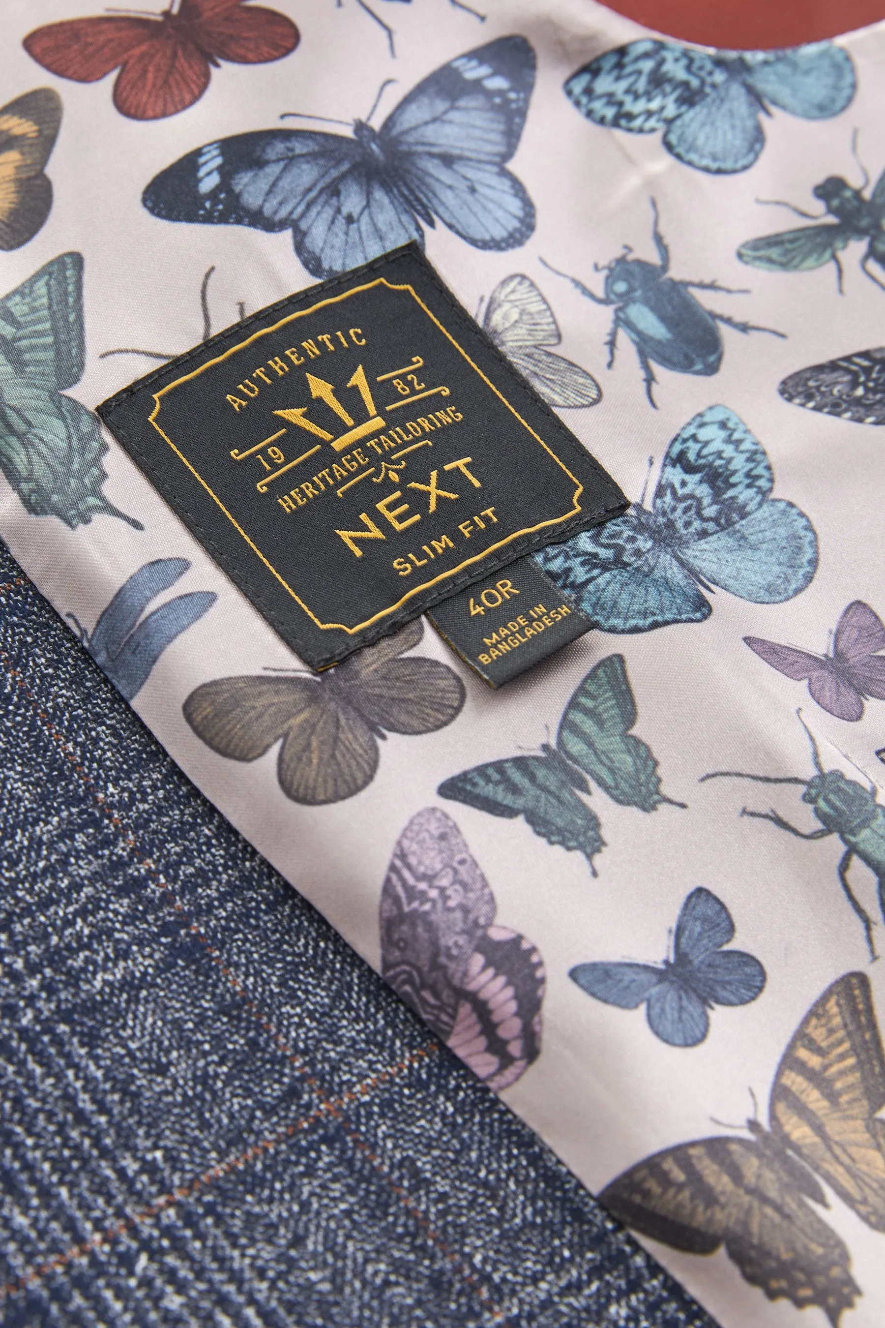 Navy  - Vestibilità attillata / Slim - Gilet A quadri bordato