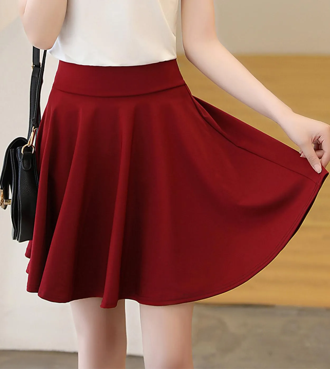 Pantaloncini Gonne Donna 2023 Summer Fashion School Style Gonna a vita alta a pieghe estetica mini rossa nera femminile