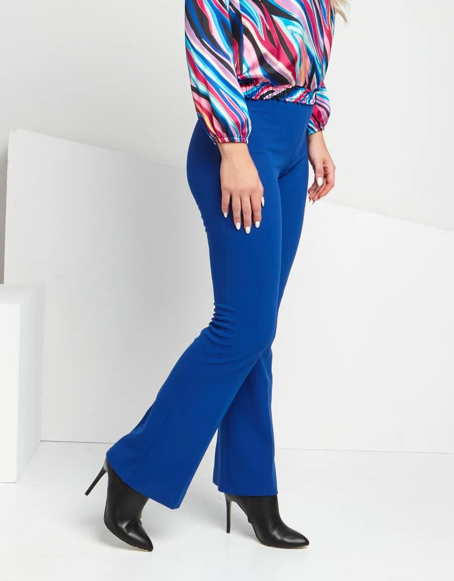 Pantalone a zampa bluette