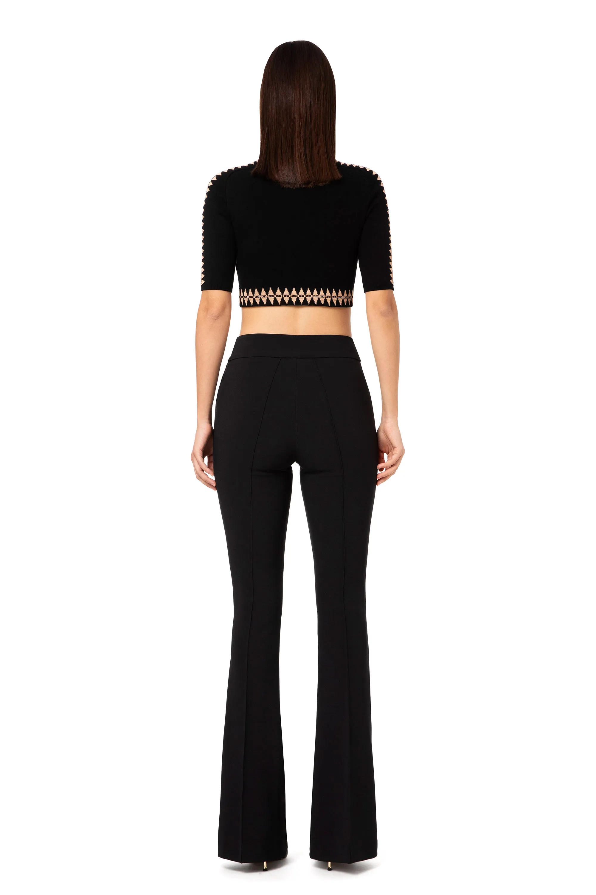 Pantalone a zampa con catena