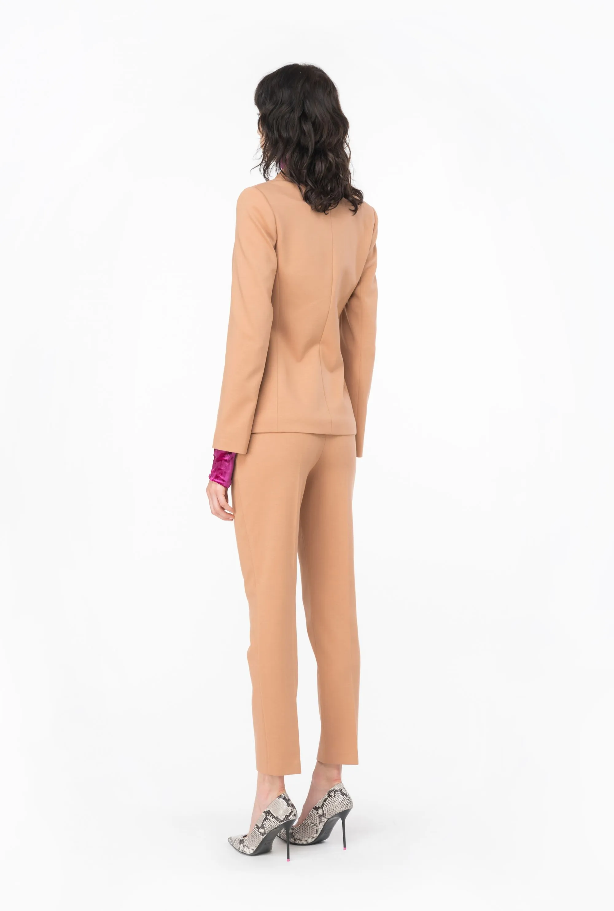 PANTALONE "BELLO" CIGARETTE FIT CAMMELLO