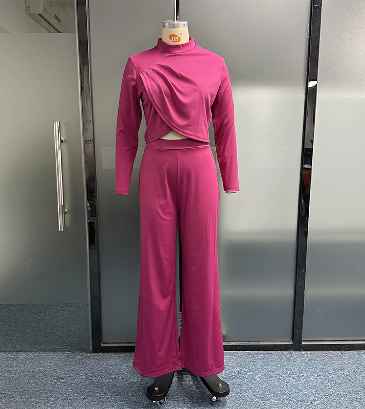 Pantaloni a gamba larga Top Due pezzi Pantaloni a gamba larga Set a due pezzi Pantaloni a gamba larga Top Set Set di pantaloni