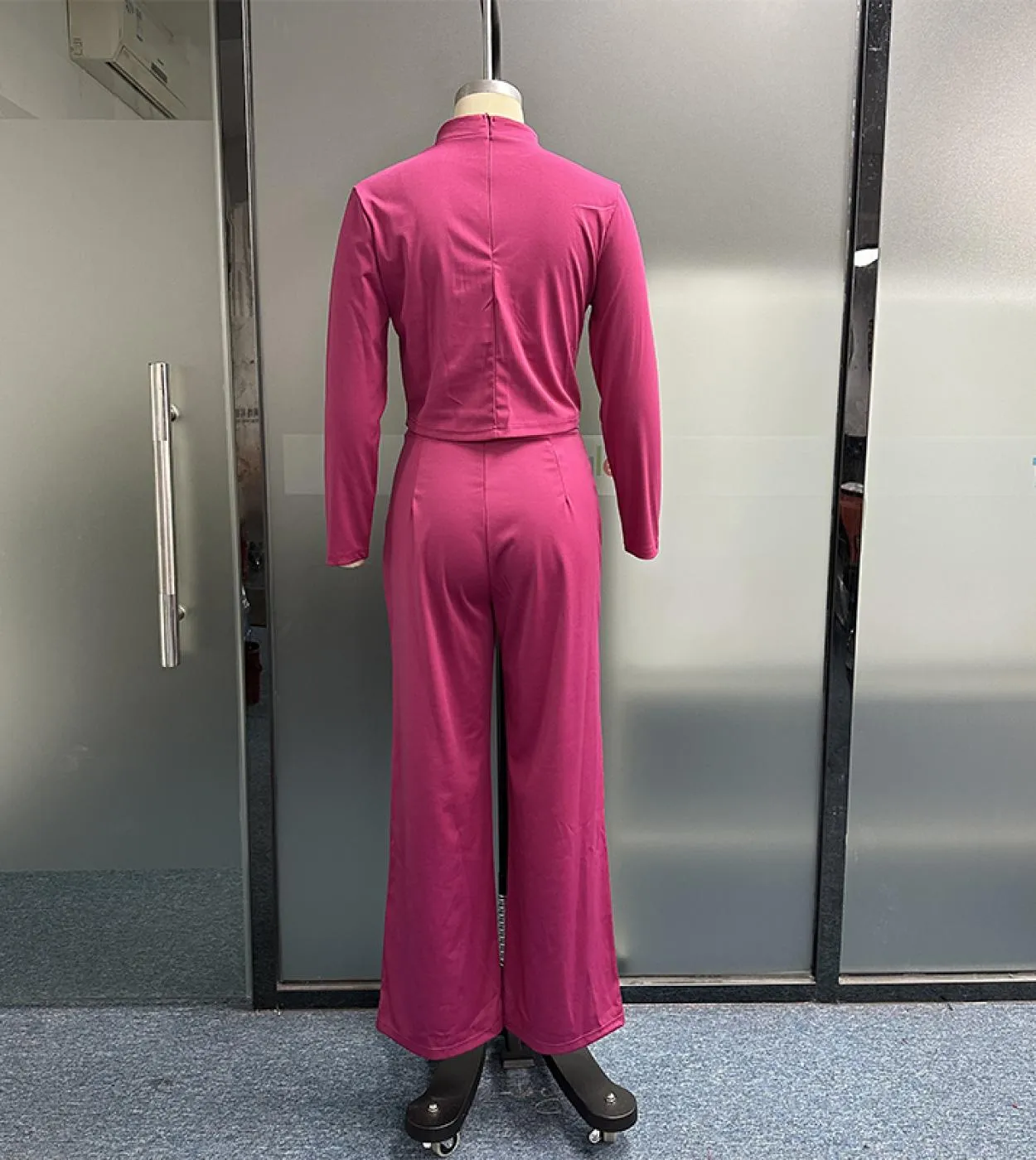Pantaloni a gamba larga Top Due pezzi Pantaloni a gamba larga Set a due pezzi Pantaloni a gamba larga Top Set Set di pantaloni