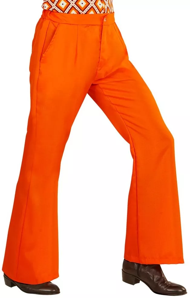 Pantaloni a zampa arancioni uomo