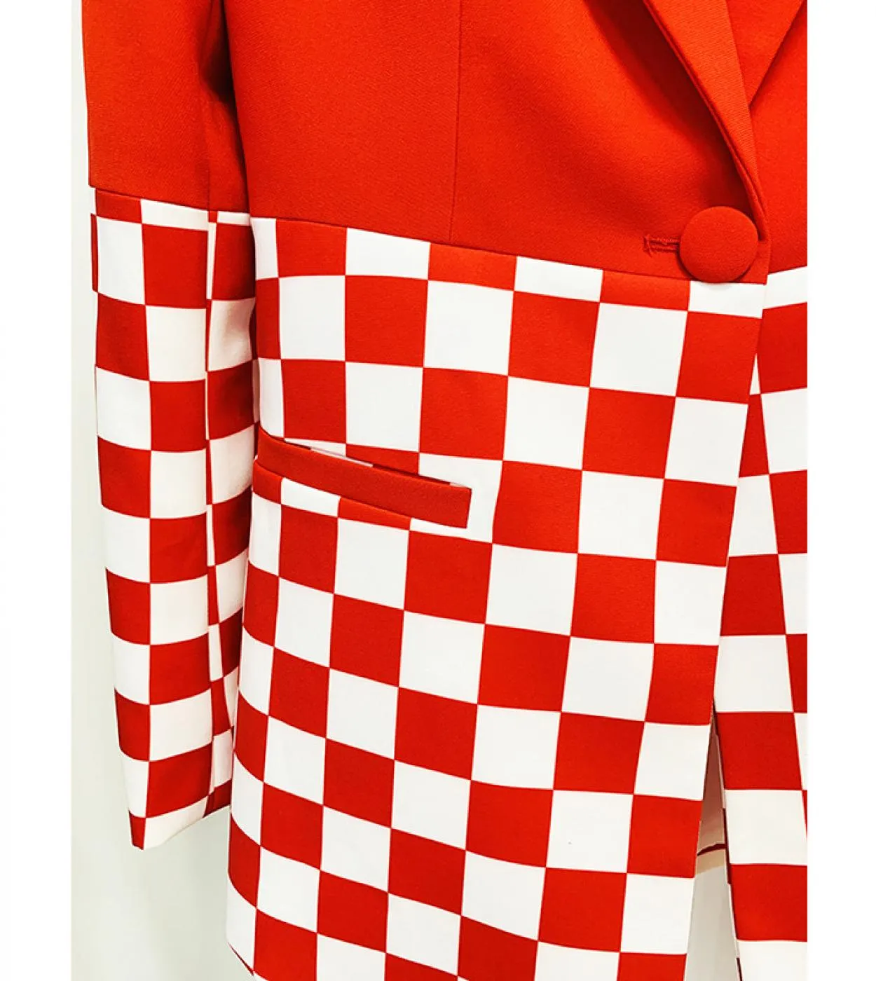 Pantaloni Blazer di alta qualità Abiti da donna Elegante Elegante 2022 Nuovo abito da sfilata di design Pantaloni a zampa rossa