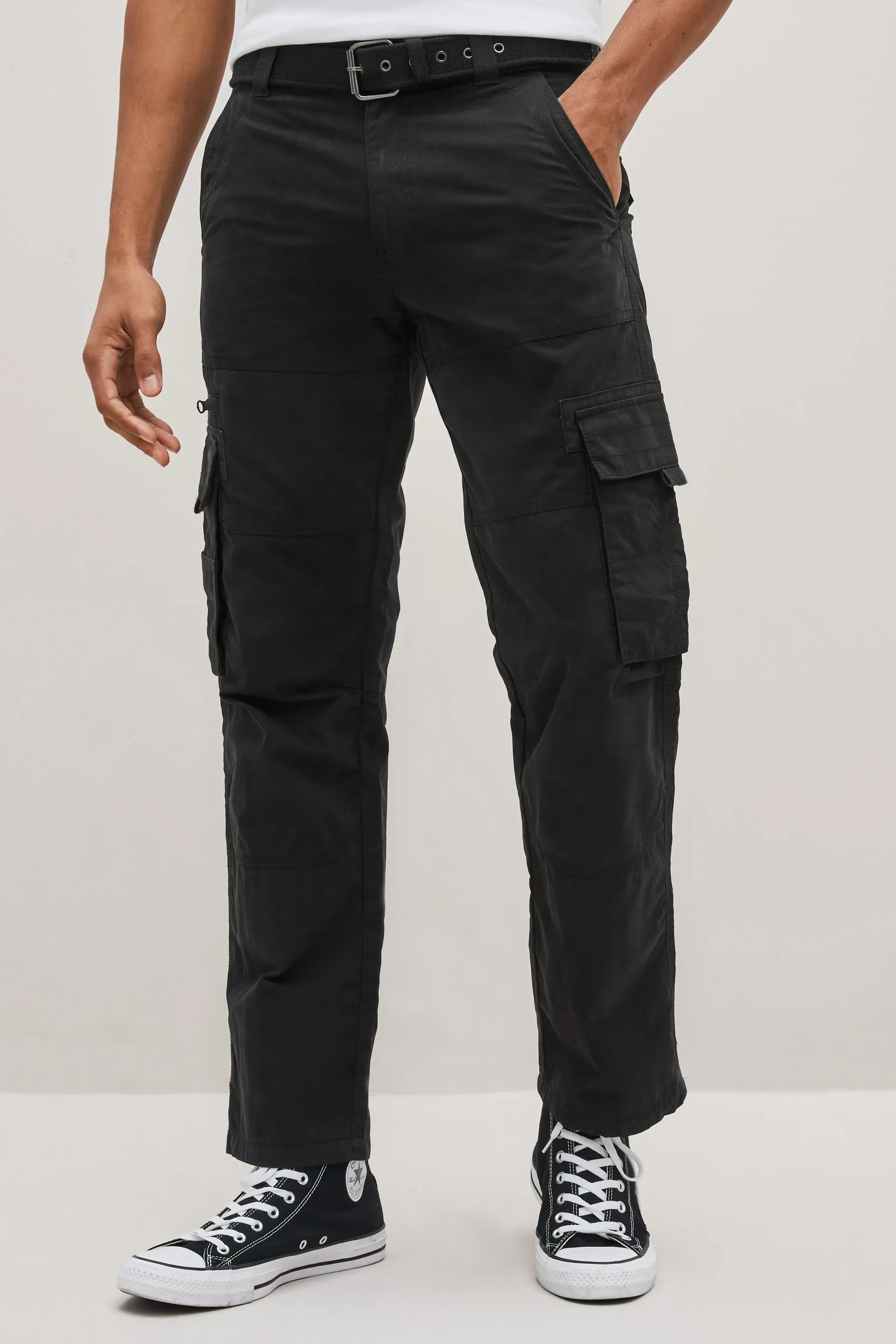 Pantaloni cargo tecnologici con cintura