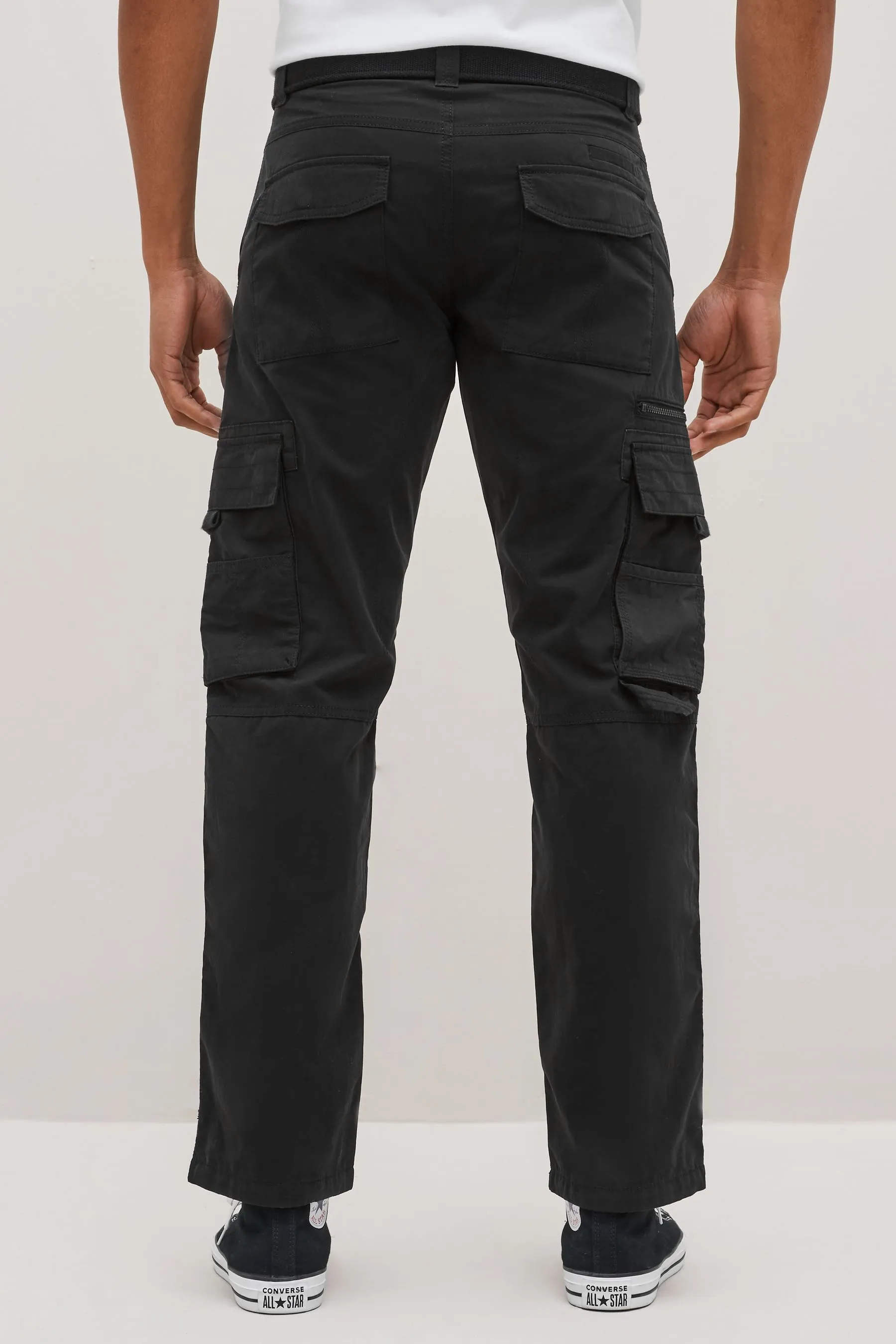Pantaloni cargo tecnologici con cintura