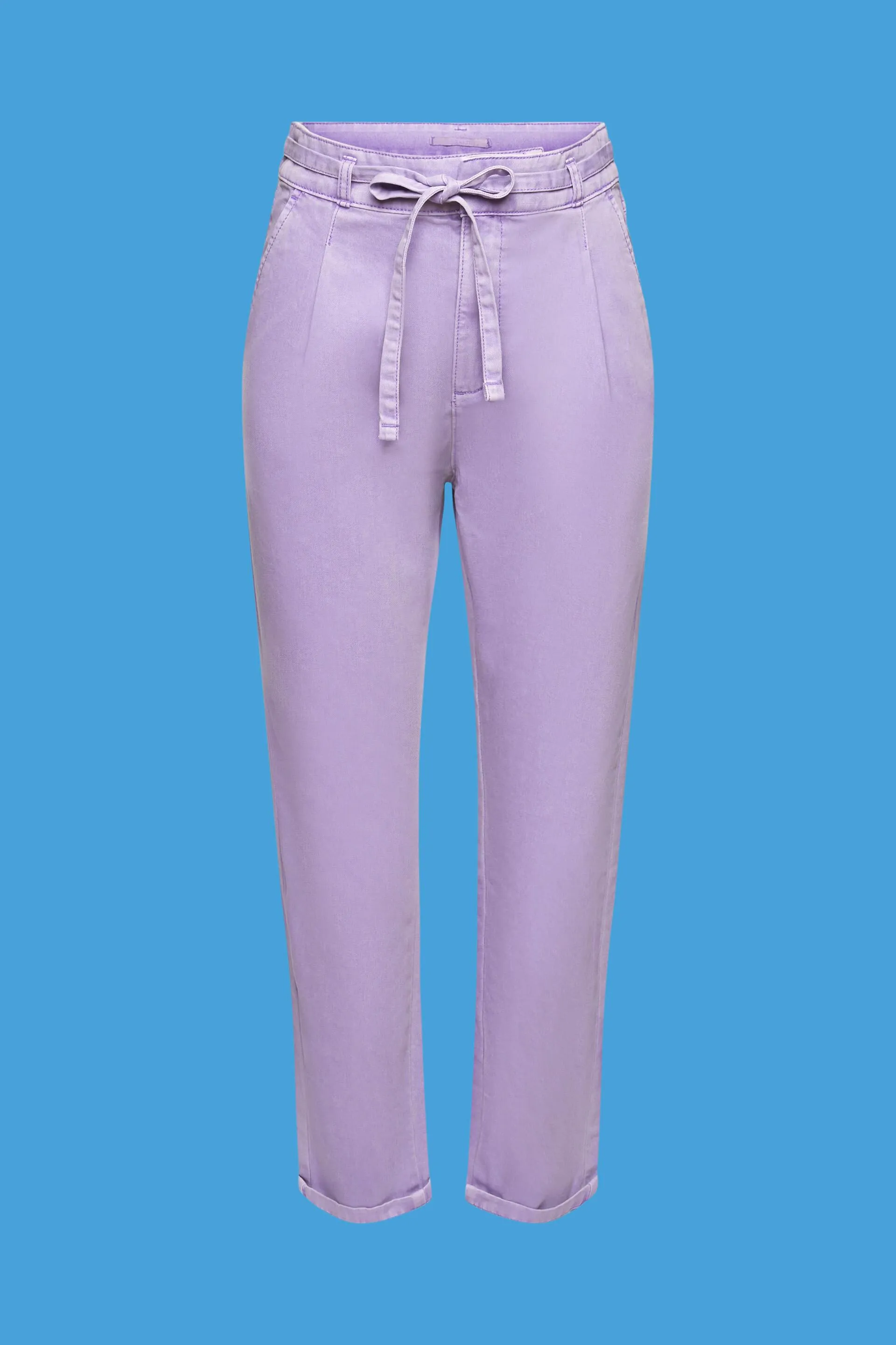 Pantaloni chino con cintura da annodare