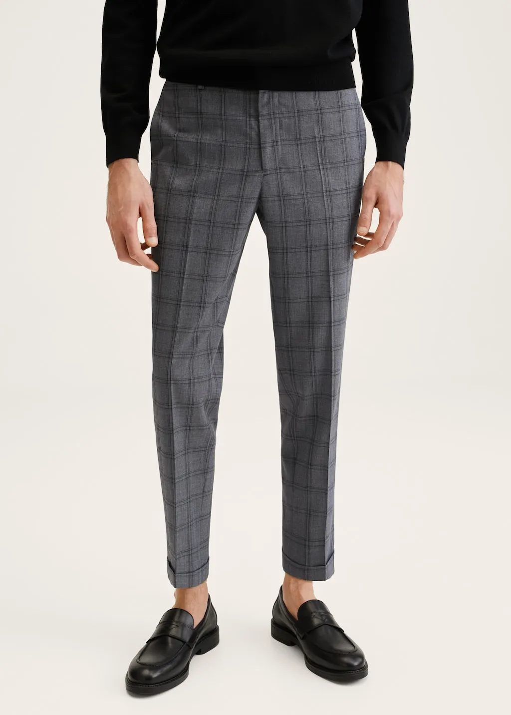 Pantaloni completo slim fit quadri