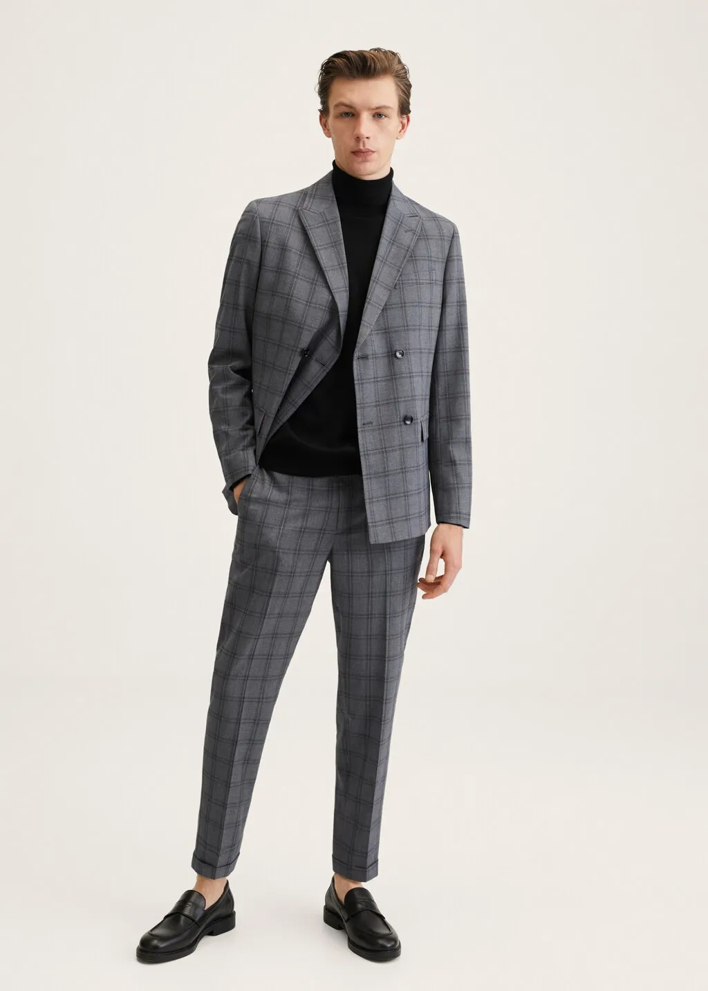 Pantaloni completo slim fit quadri