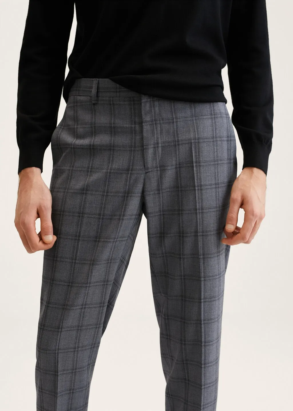 Pantaloni completo slim fit quadri