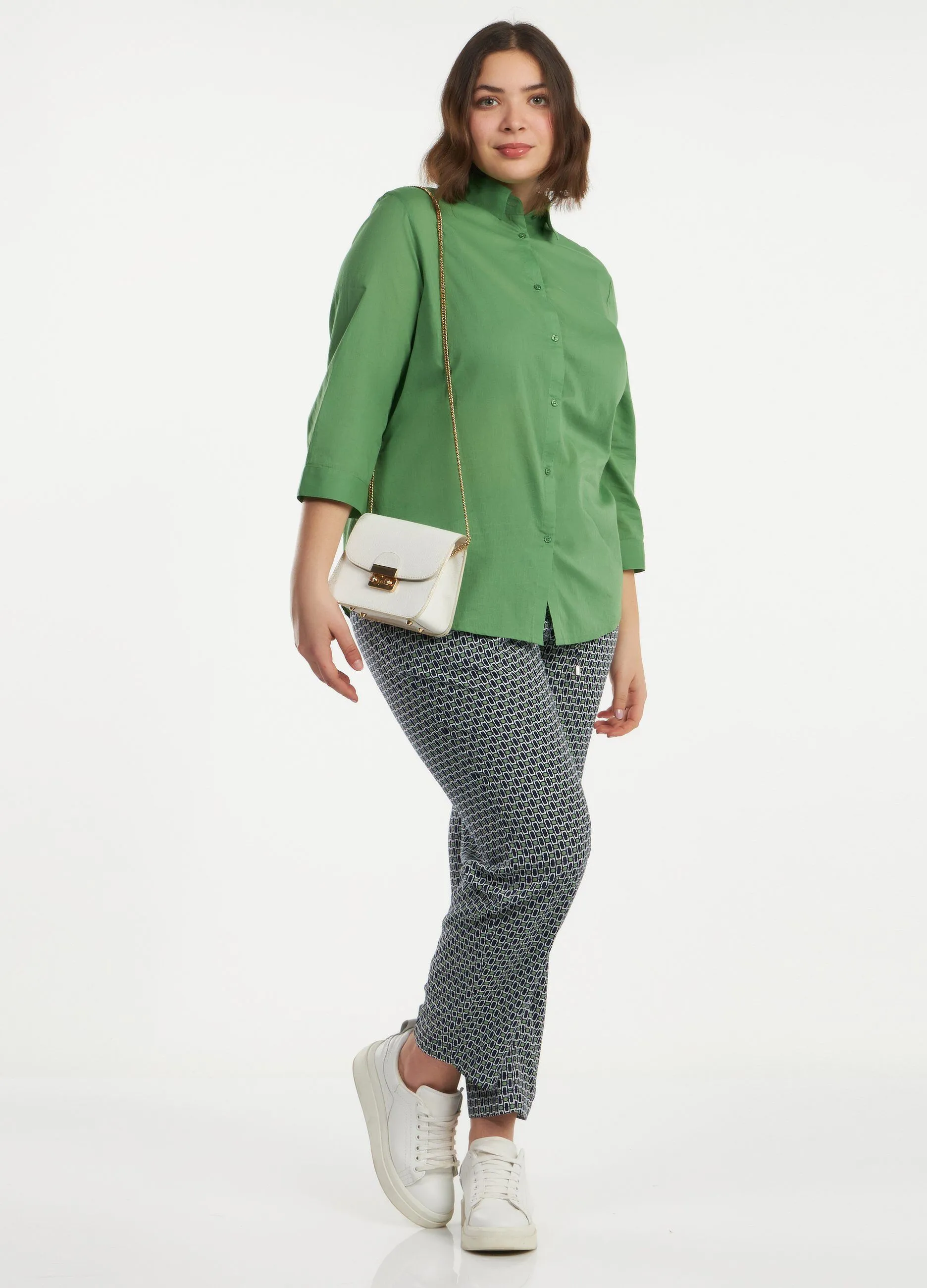 Pantaloni con stampa donna curvy