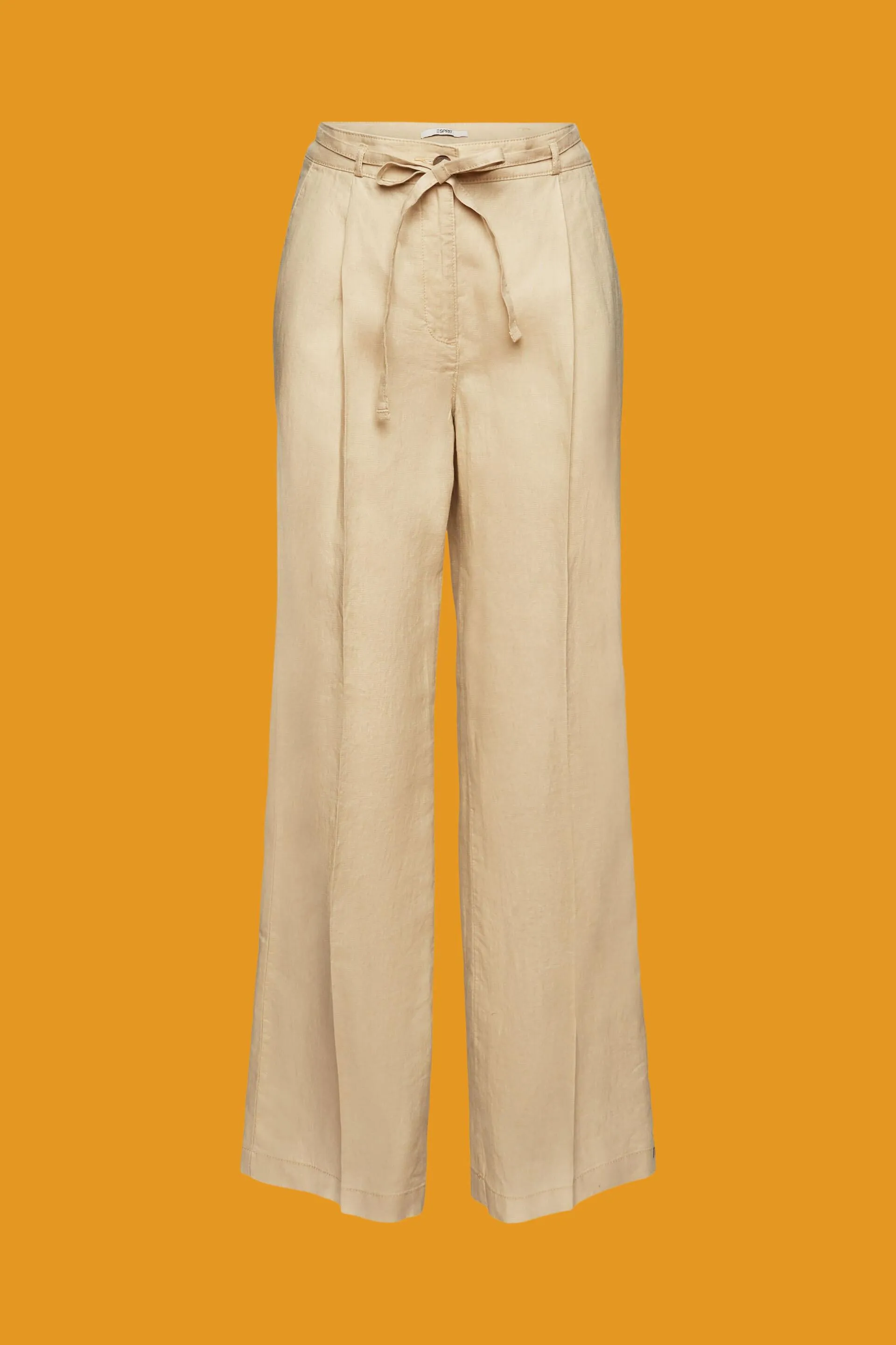 Pantaloni in lino a gamba larga