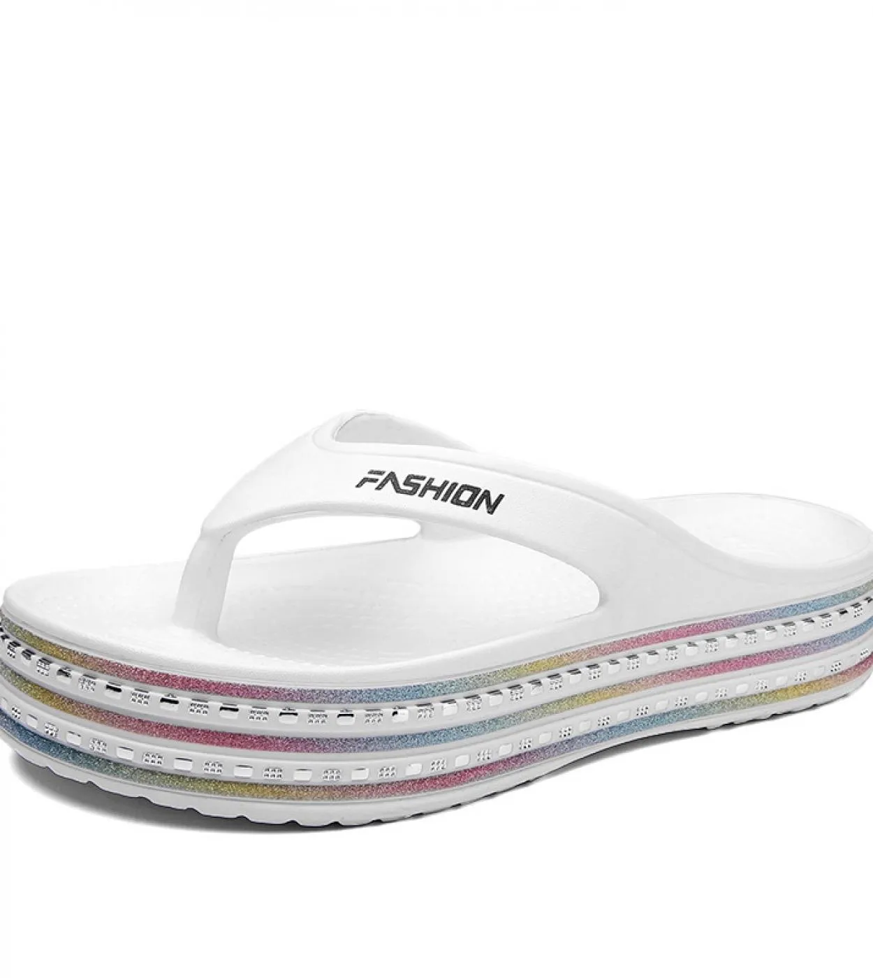 Pantofole con plateau da donna Scarpe estive da pavimento per la casa Infradito da spiaggia da donna Soft Eva Suola spessa Moda