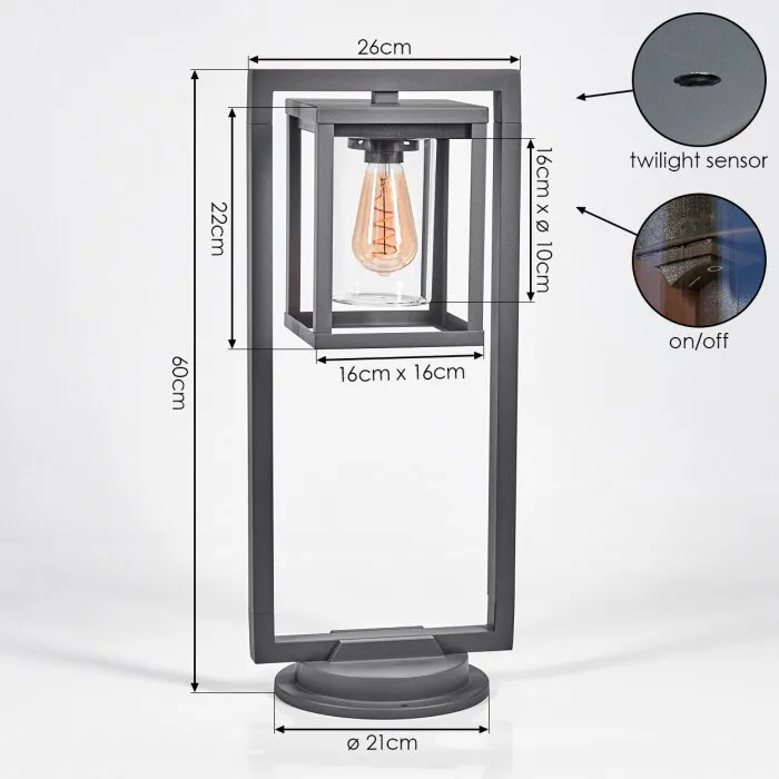 Parkkola Lampada con piedistallo Antracite, 1-Luce