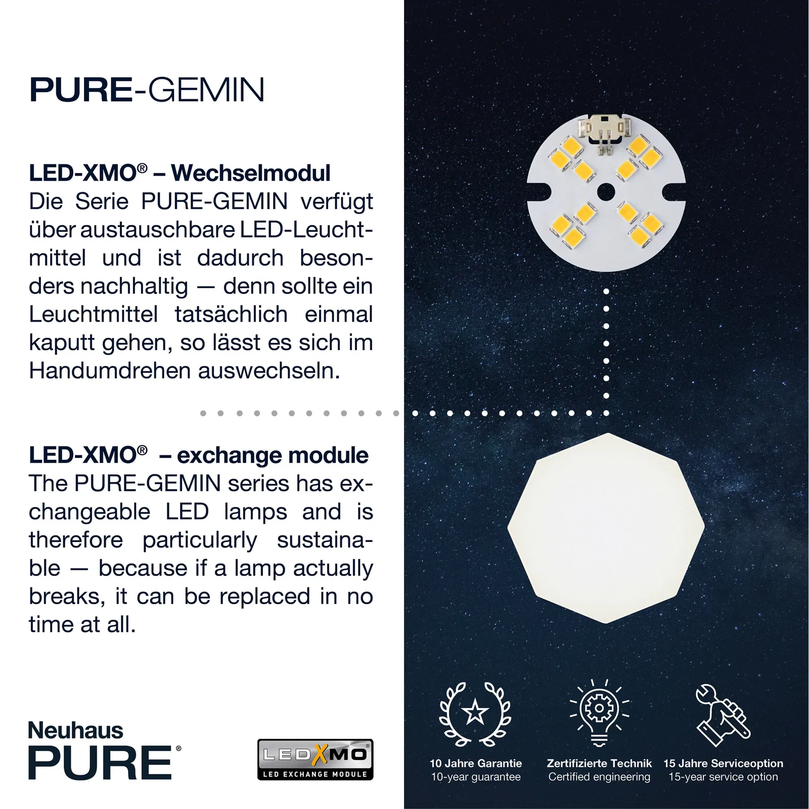 Paul Neuhaus Pure-Gemin plafoniera LED 6 luci mix