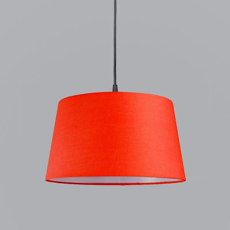 Pendant Lamp with Shade Red Round 30cm