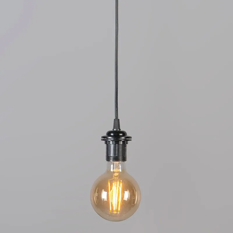 Pendant Lamp with Shade Red Round 30cm