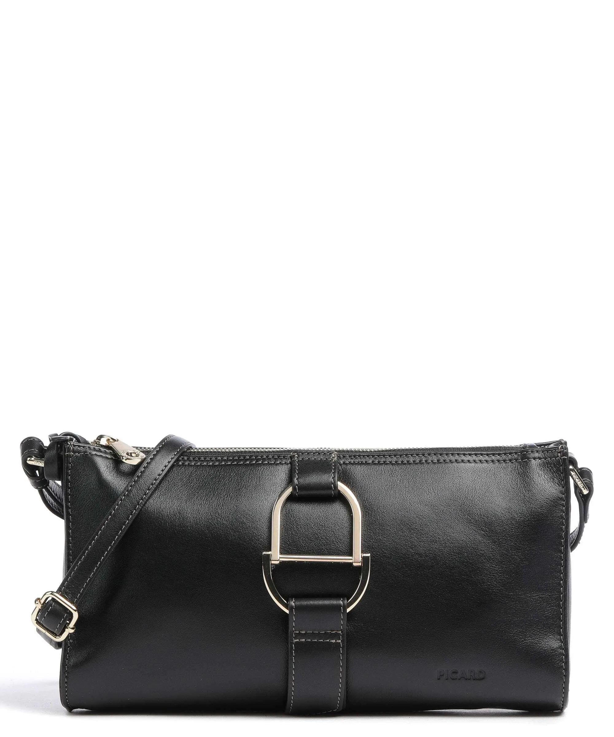  Picard Amore Borsa a spalla pelle di vacchetta grana nero  