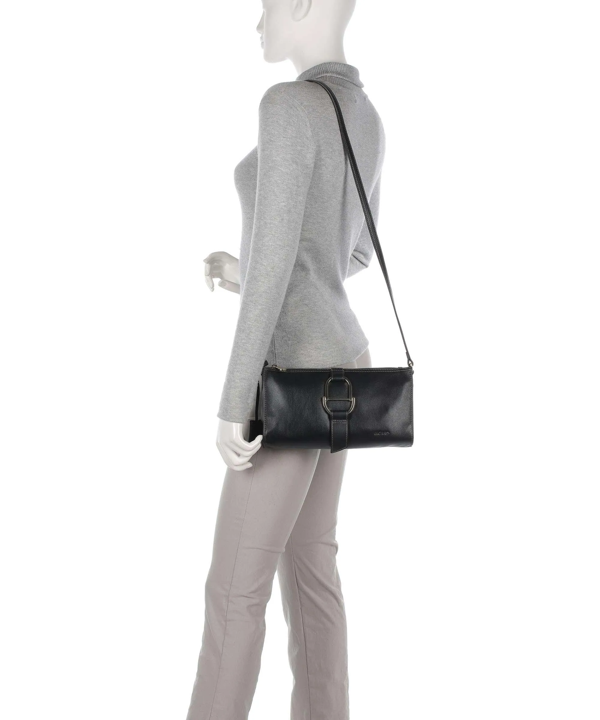  Picard Amore Borsa a spalla pelle di vacchetta grana nero  