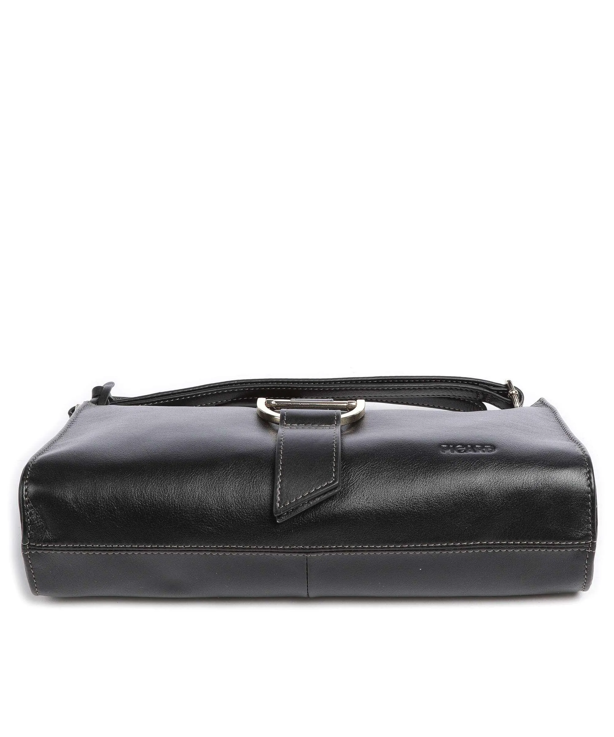  Picard Amore Borsa a spalla pelle di vacchetta grana nero  