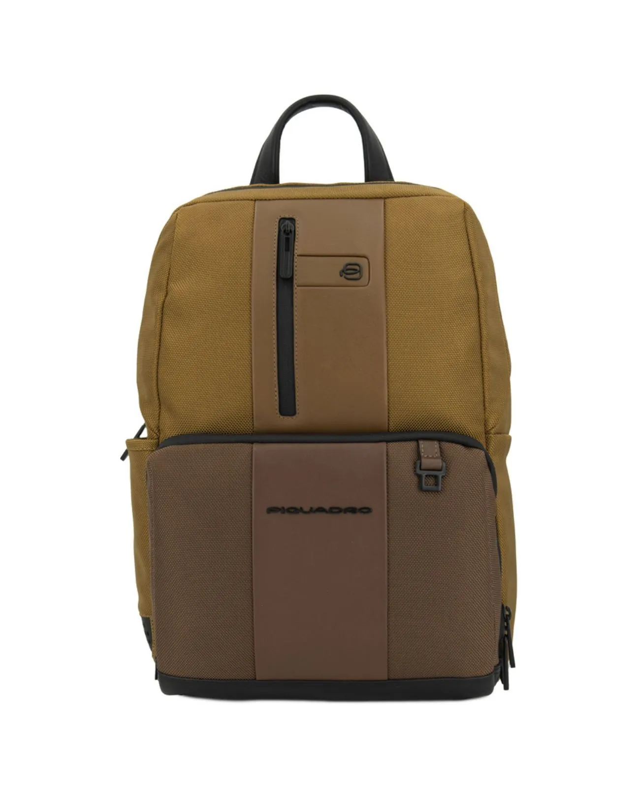 Piquadro - Zaino uomo in pelle e tessuto riciclato porta pc 14'' e iPad 11'' | Studioarch.com