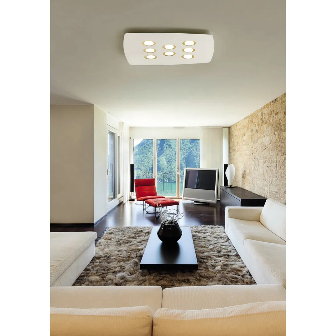 Plafoniera ILLUMINANDO – DEMETRA Metallo 4 Luci L. 47×47