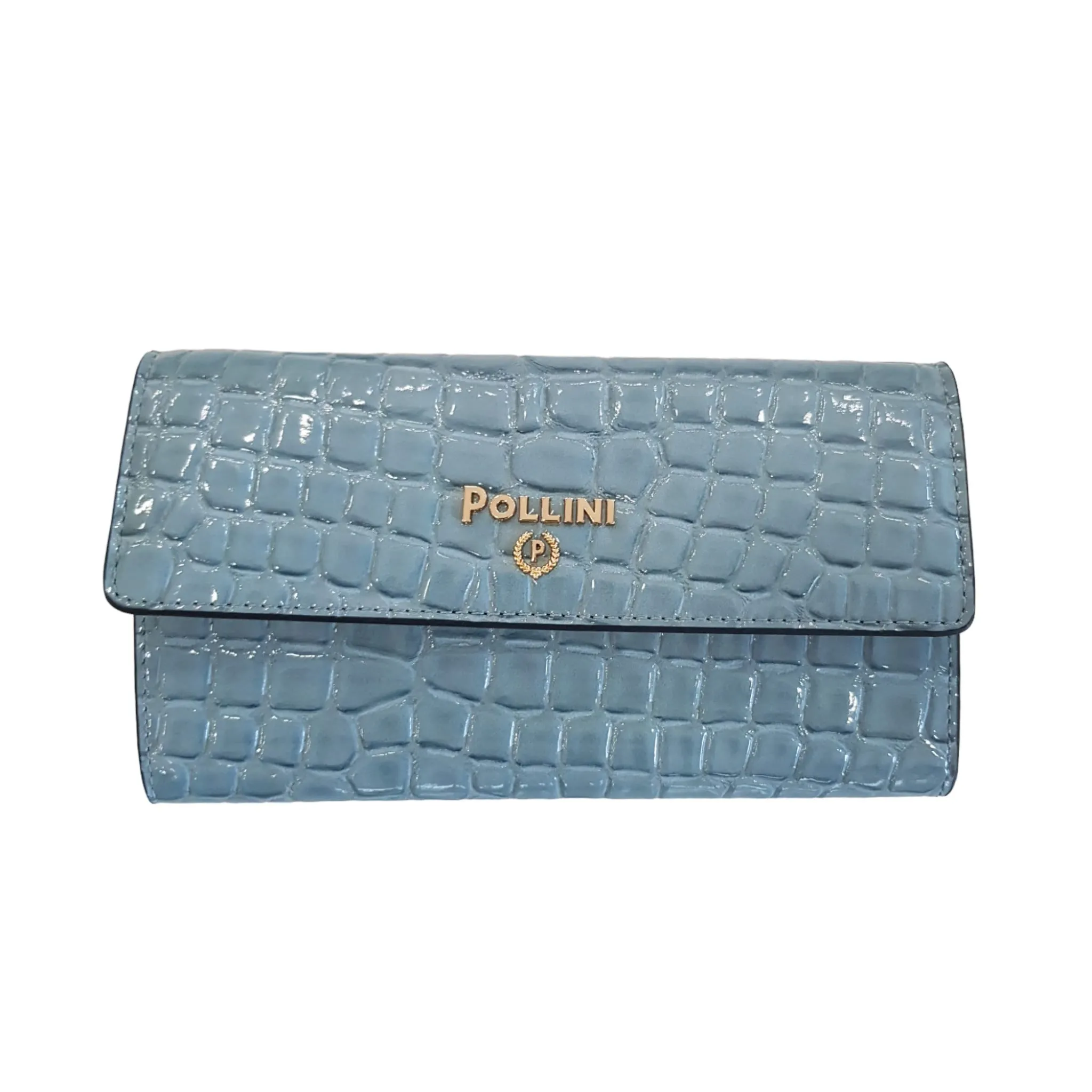Pollini Portafoglio colore Celeste con catenella Rif.989