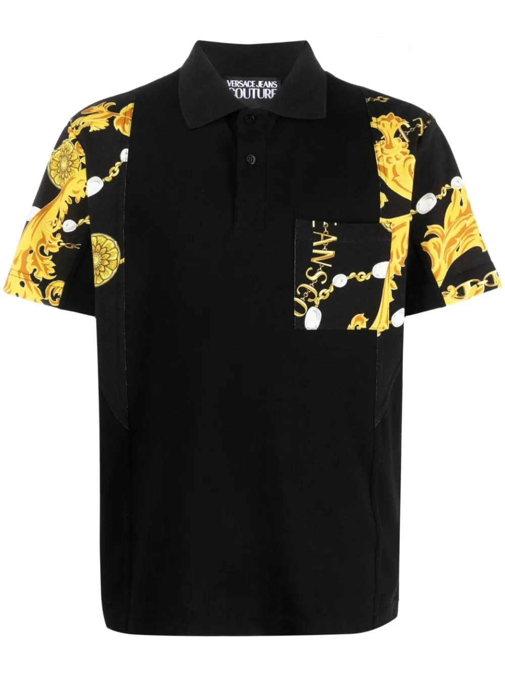 polo nera con taschino