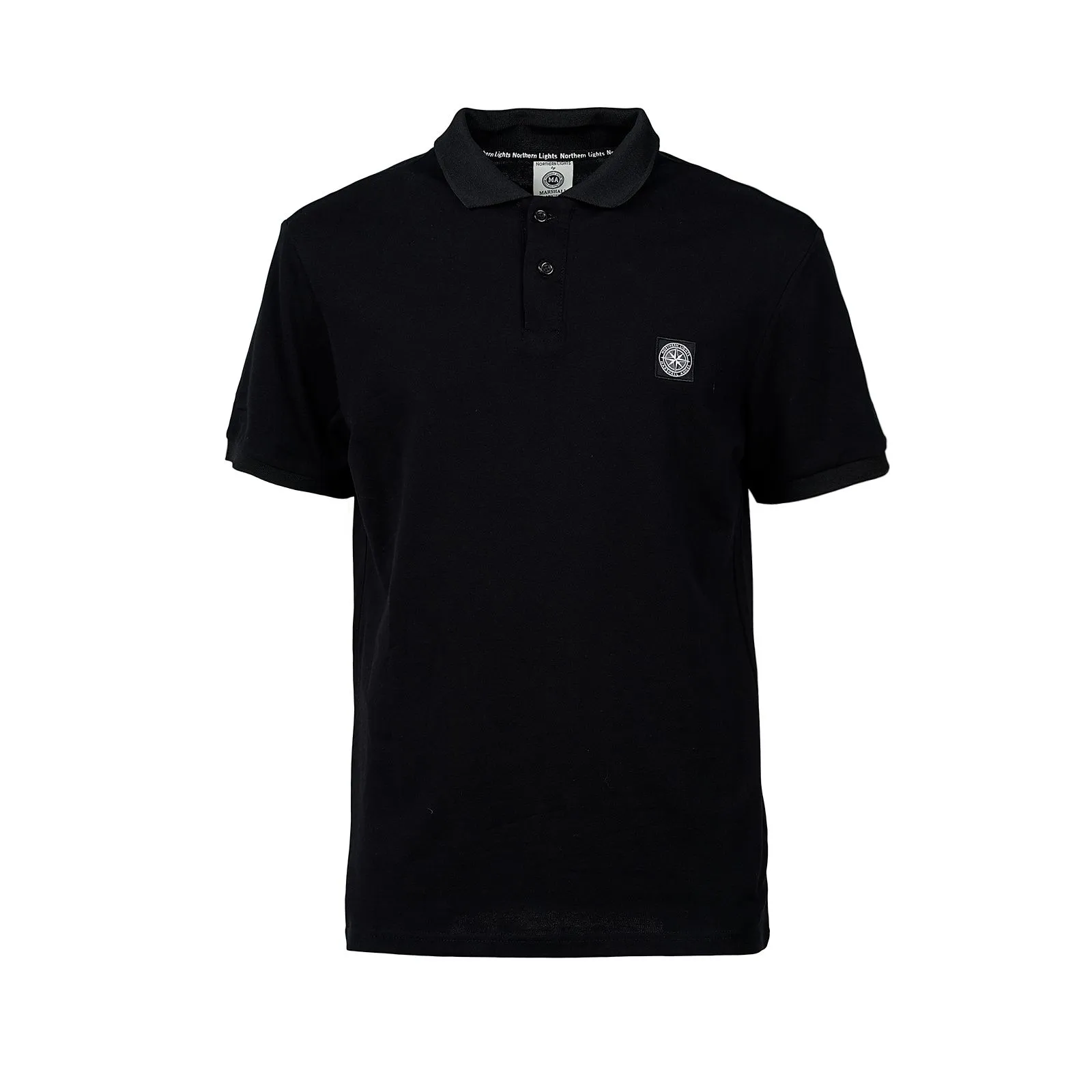Polo nera maniche corte con logo