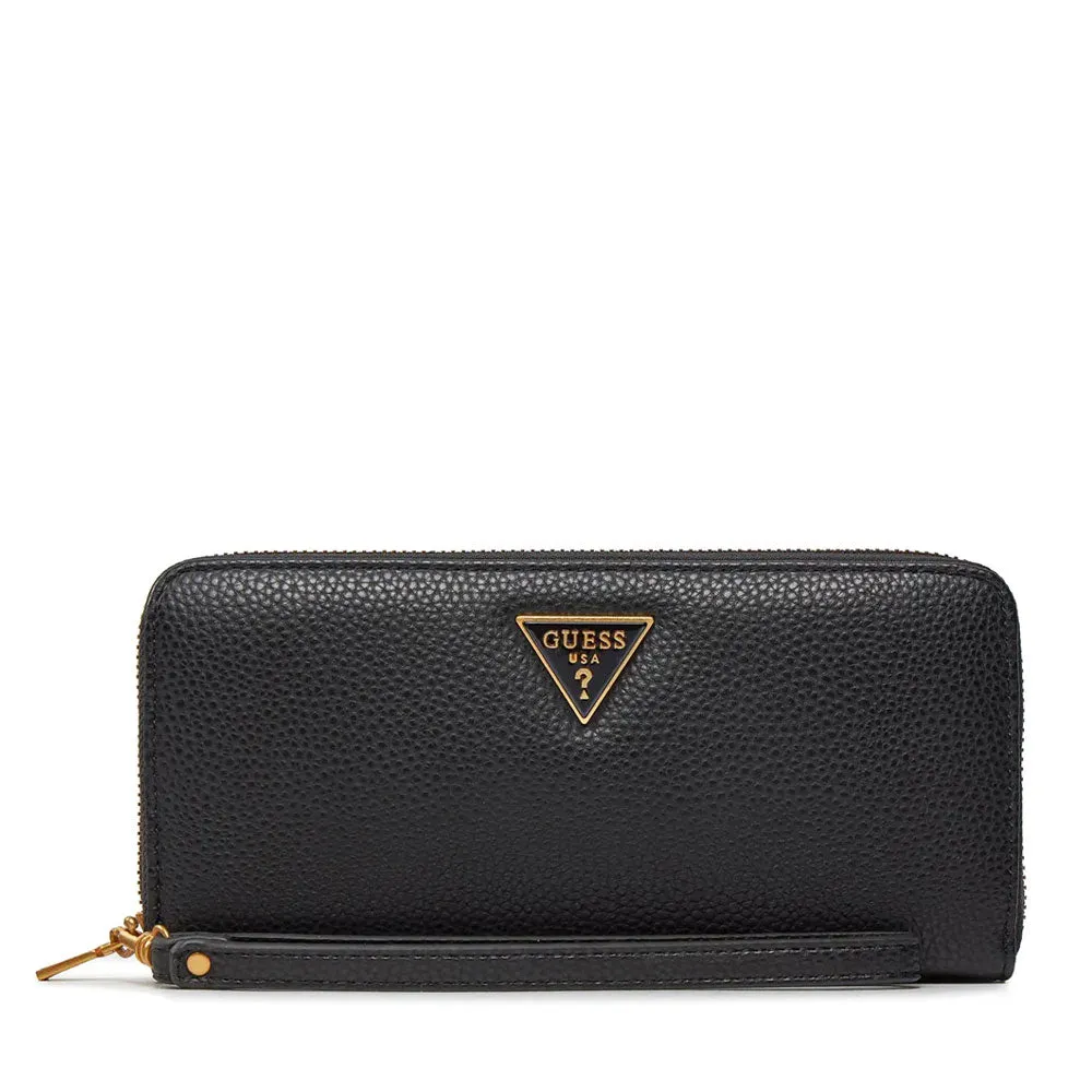 Portafoglio GUESS Chiuso con Zip Linea Laryn colore Nero