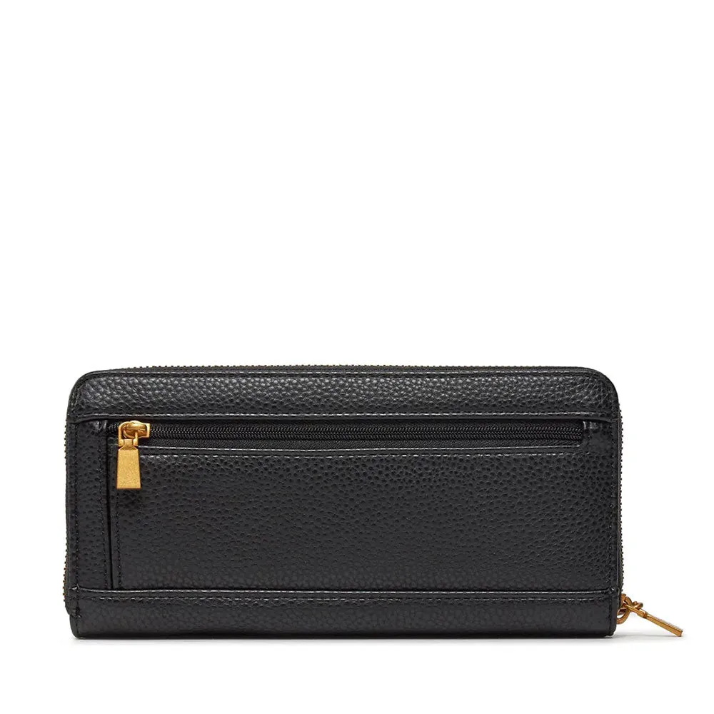 Portafoglio GUESS Chiuso con Zip Linea Laryn colore Nero