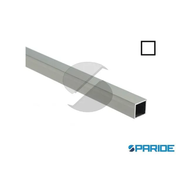 PROFILO A TUBO QUADRO VUOTO 40X40X2 IN ALLUMINIO L 2 MT GREZZO