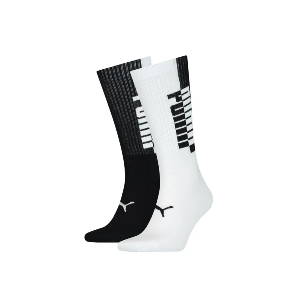 PUMA - Calzettoni uomo - Seasonal 2-Pack - Bianco/Nero - 100001443-001
