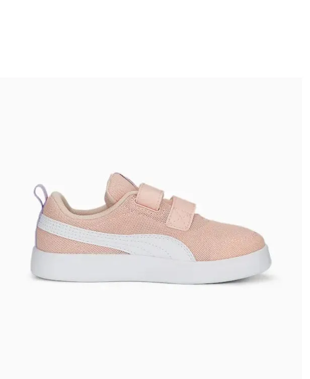 Puma Sneakers da bambina in mesh traspirante Courtflex v2 371758-13 rose dust-white-vivid violet