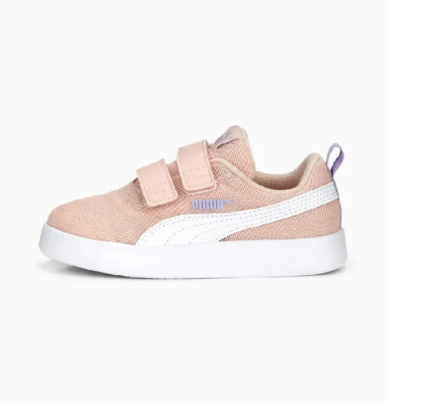 Puma Sneakers da bambina in mesh traspirante Courtflex v2 371758-13 rose dust-white-vivid violet
