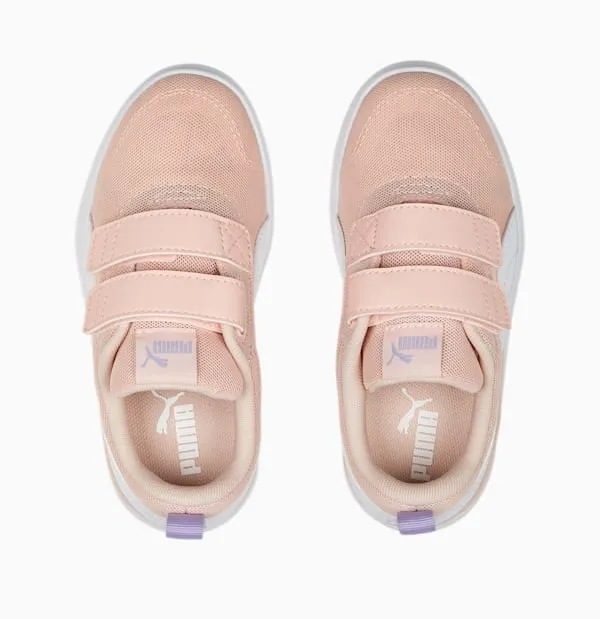 Puma Sneakers da bambina in mesh traspirante Courtflex v2 371758-13 rose dust-white-vivid violet