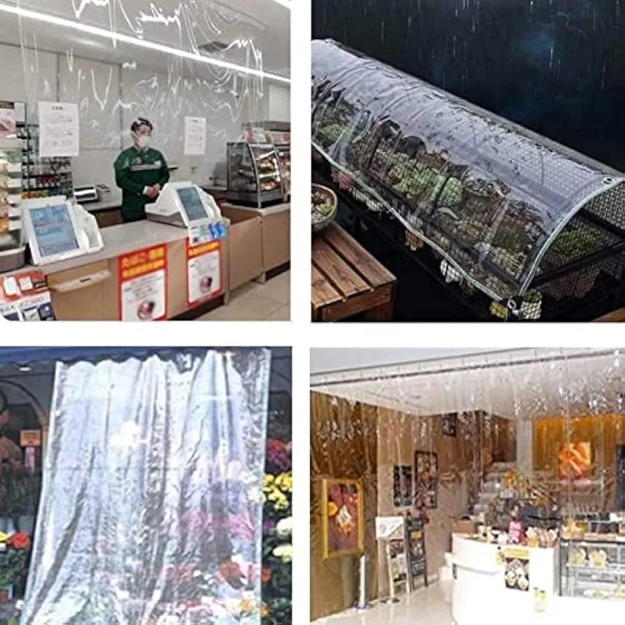 QYRKYP Tarpaulin Trasparente Impermeabile All’Aperto e da Interno Impermeabile, Copertura Del Tela Impermeabile, Antivento per I