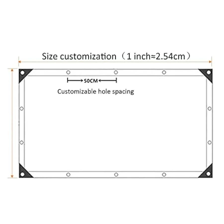 QYRKYP Tarpaulin Trasparente Impermeabile All’Aperto e da Interno Impermeabile, Copertura Del Tela Impermeabile, Antivento per I