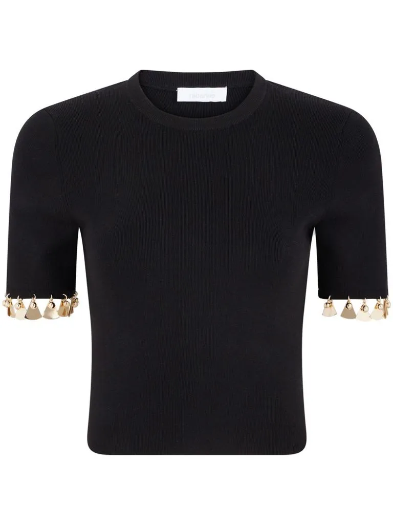 rabanne Top dettaglio borchie