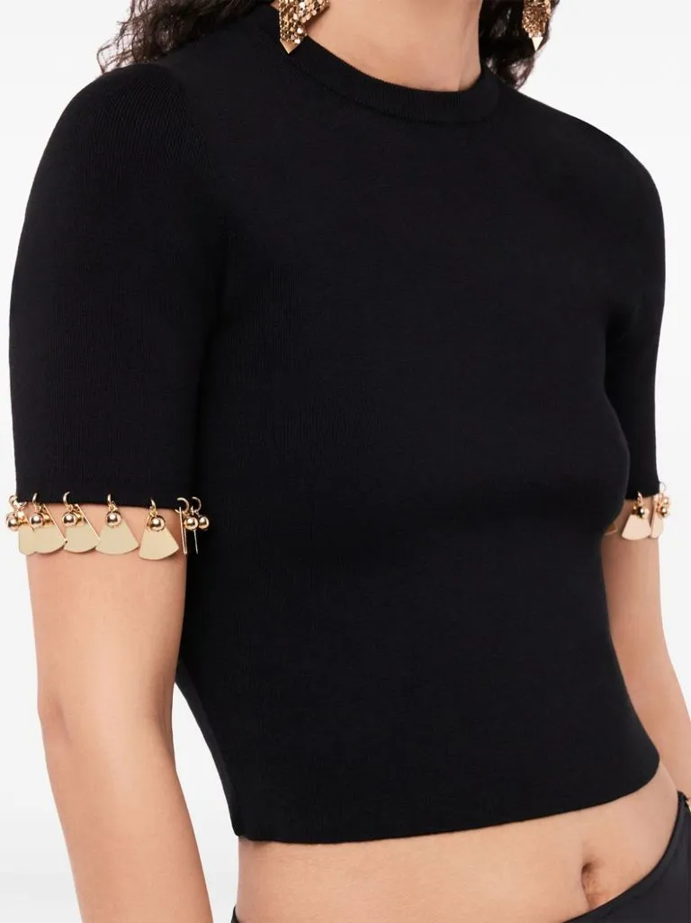 rabanne Top dettaglio borchie