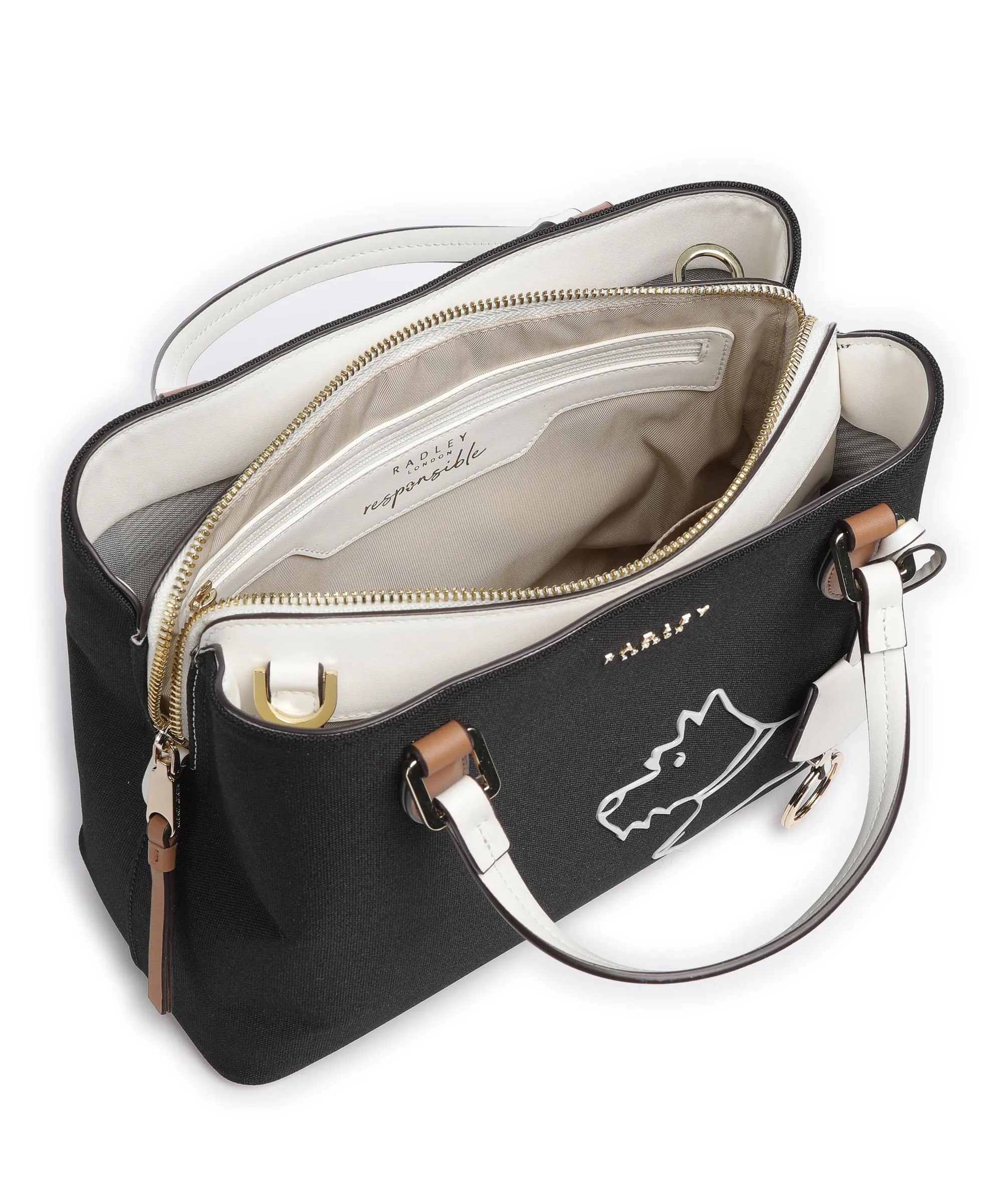  Radley London Palace Gardens Borsa a mano poliestere riciclato nero  