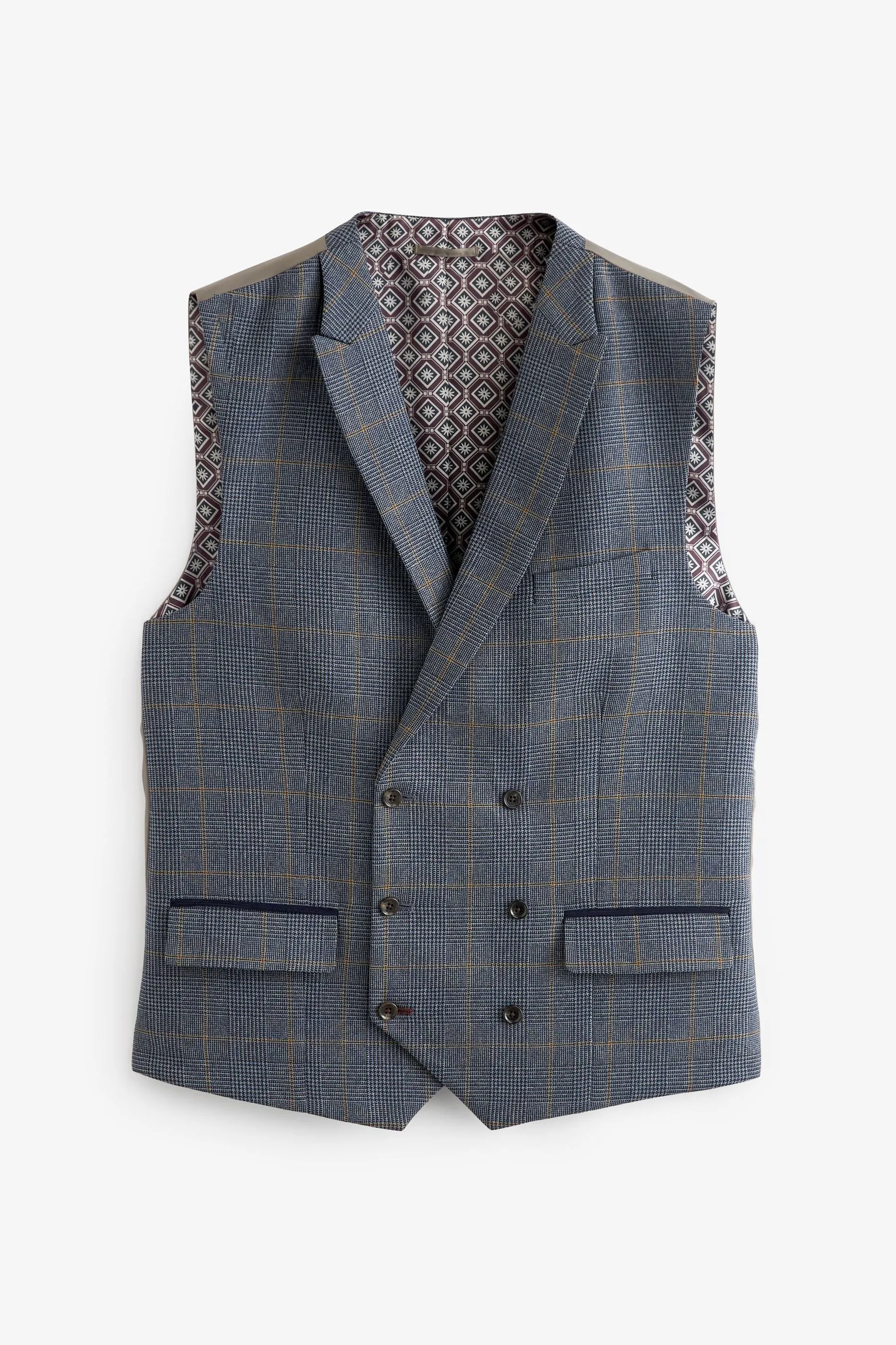 Regular - Gilet da completo A quadri vestibilità attillata