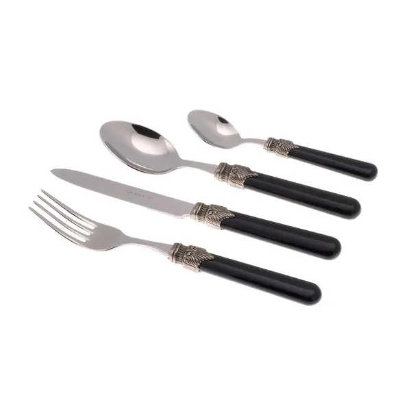 Rivadossi Set 24 pezzi tavola linea CLASSIC, nero