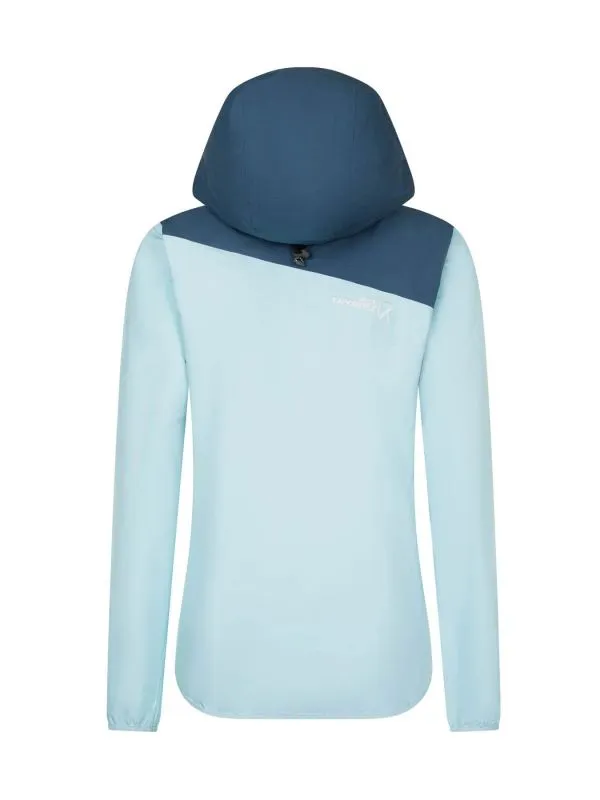 ROCK EXPERIENCE GREAT ROOF HOODIE WOMAN JACKET Quiet Tide/China Blue giacca impermeabile donna