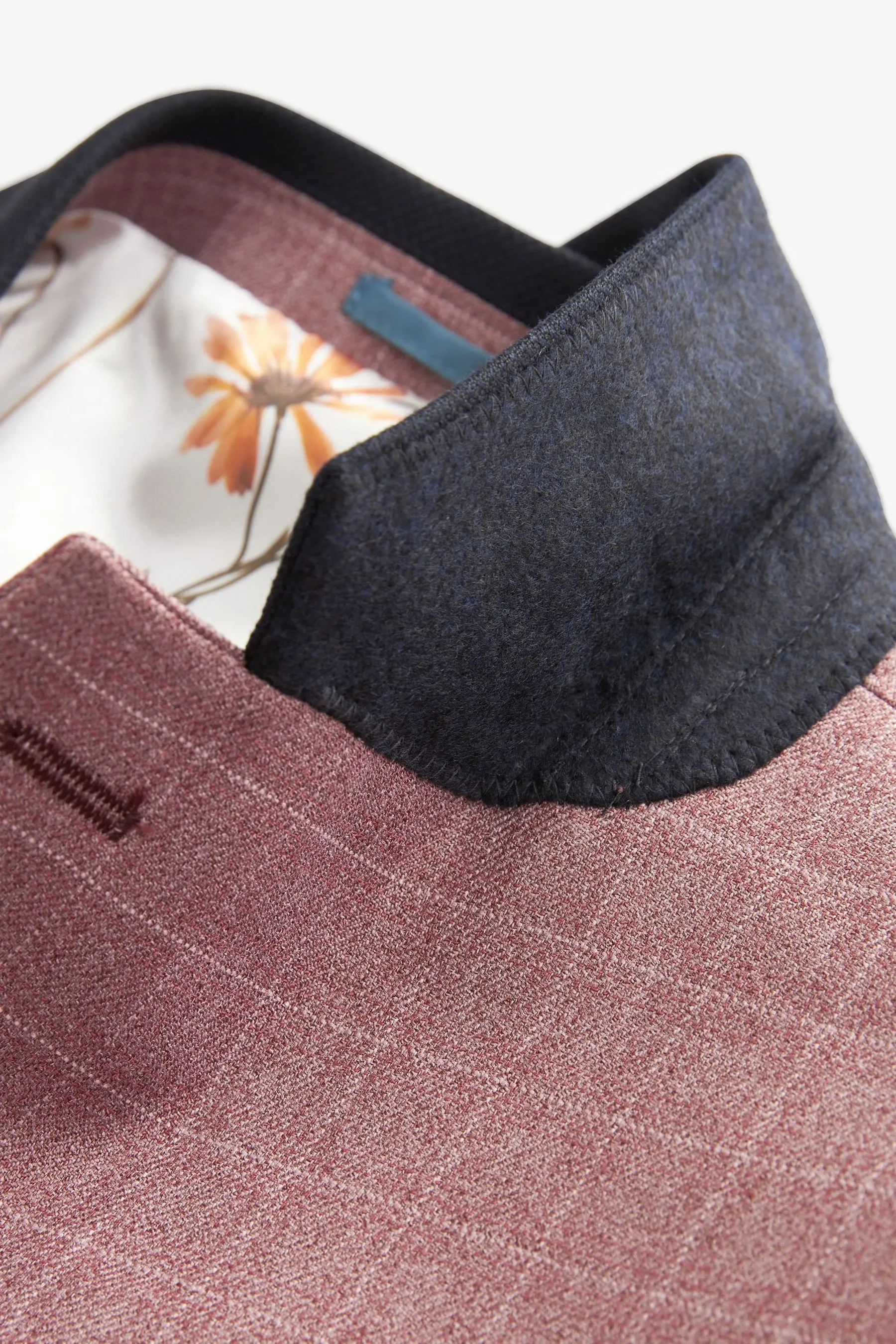 Rosa  - completo skinny A quadri Giacca
